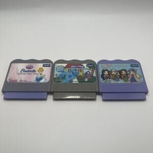 VTech Lot of 3 Learning System Video Games Cartridges Bratz Disney Blues Clues